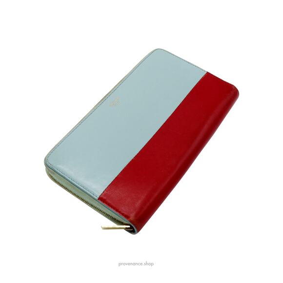 🔴 Celine Multifunction Zip Wallet - Sky Blue/Red - Picture 3 of 7